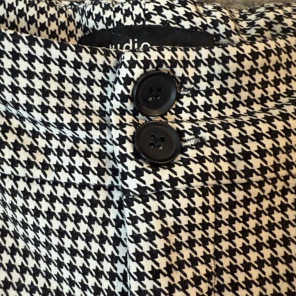 Torrid Trouser Bootcut Black White Houndstooth Plaid Ponte Pants 12 12R 564545 - Picture 5 of 8